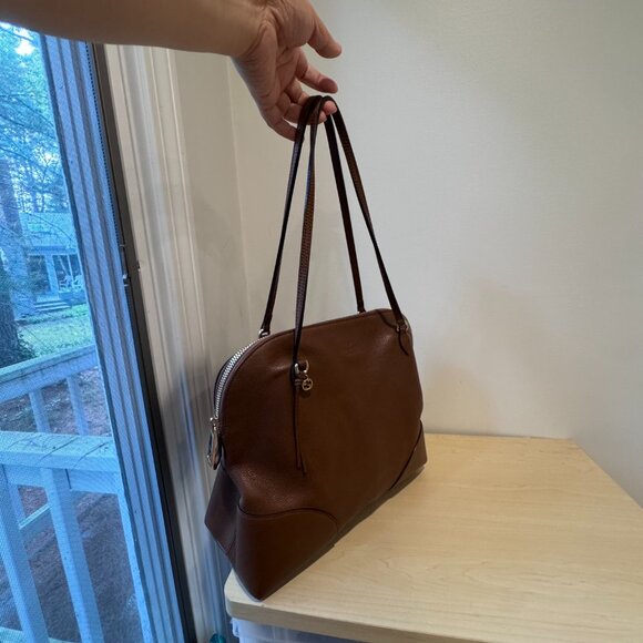 ๐ Gucci Bree Brown Leather Dome Satchel Bag | Authentic | Gently Used - Picture 2 of 16